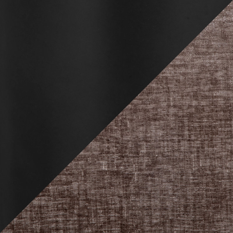Tabouret de bar réglable avec pivot, Noir, Brun / tissu