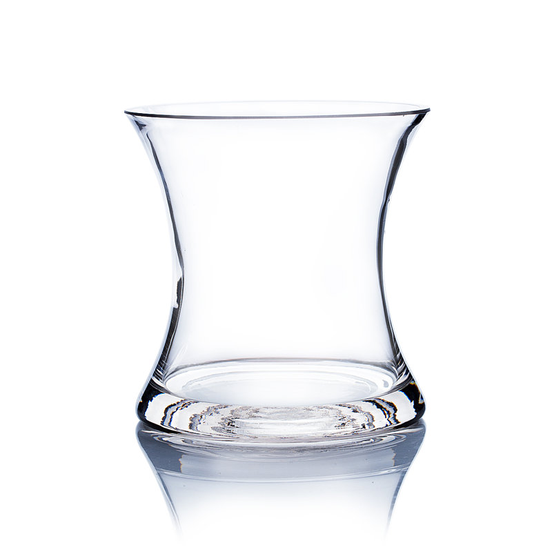 Handmade Glass Table Vase, 6" H x 5.5" W x 5.5" D