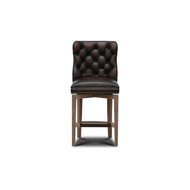 Ranch Upholstered Counter Stool with Solid Wood Frame