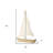 Armentrout 21" Brown And Natural Wood Metal And Fabric Sailboat Tabletop Sculpture-1577166249