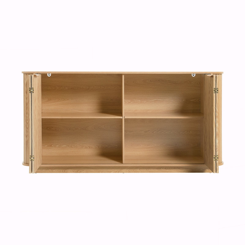 Buffet avec tablettes réglables, Naturel