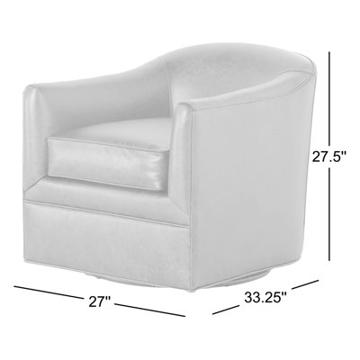 Fauteuil pivotant en cuir véritable Faria