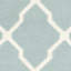 Tapis bleu clair / ivoire en laine et coton tissé à la main Dhurrie-10991683