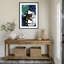 «Dark Blue Beauty No2» par Ortanza, impression sur bois encadrée-869482761-869482762