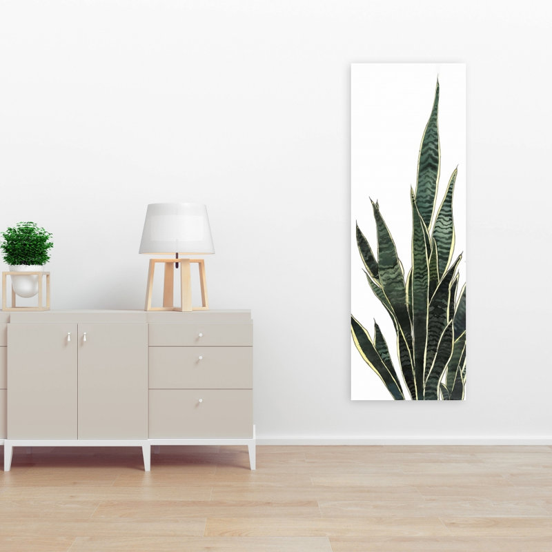 Toile de plante exotique serpent | Décoration florale et botanique, H 48 po x l 16 po