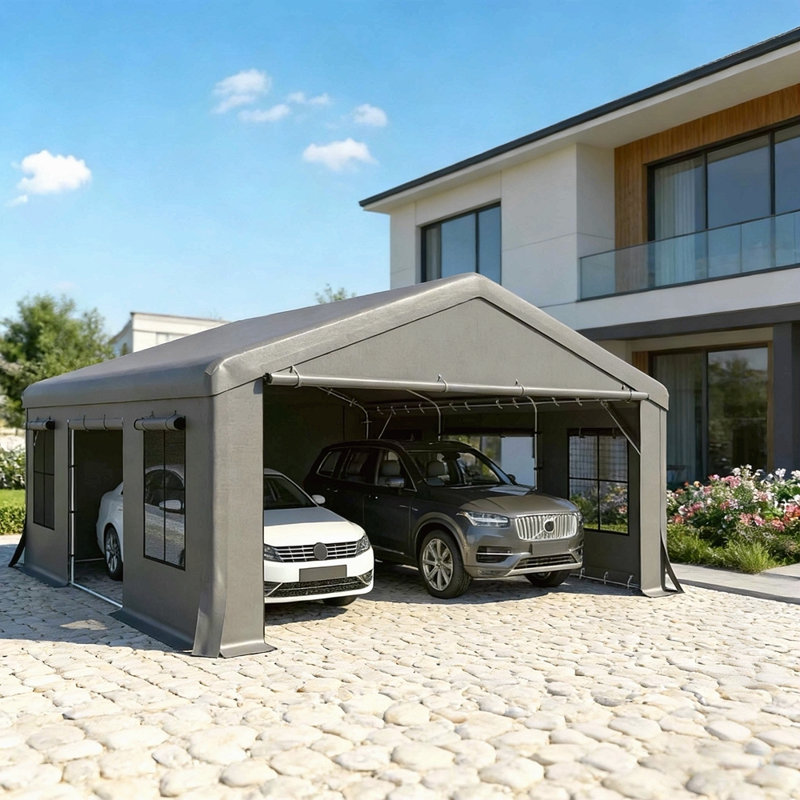 Abri de tente de voiture stable, abri d'auto robuste, auvent de garage
