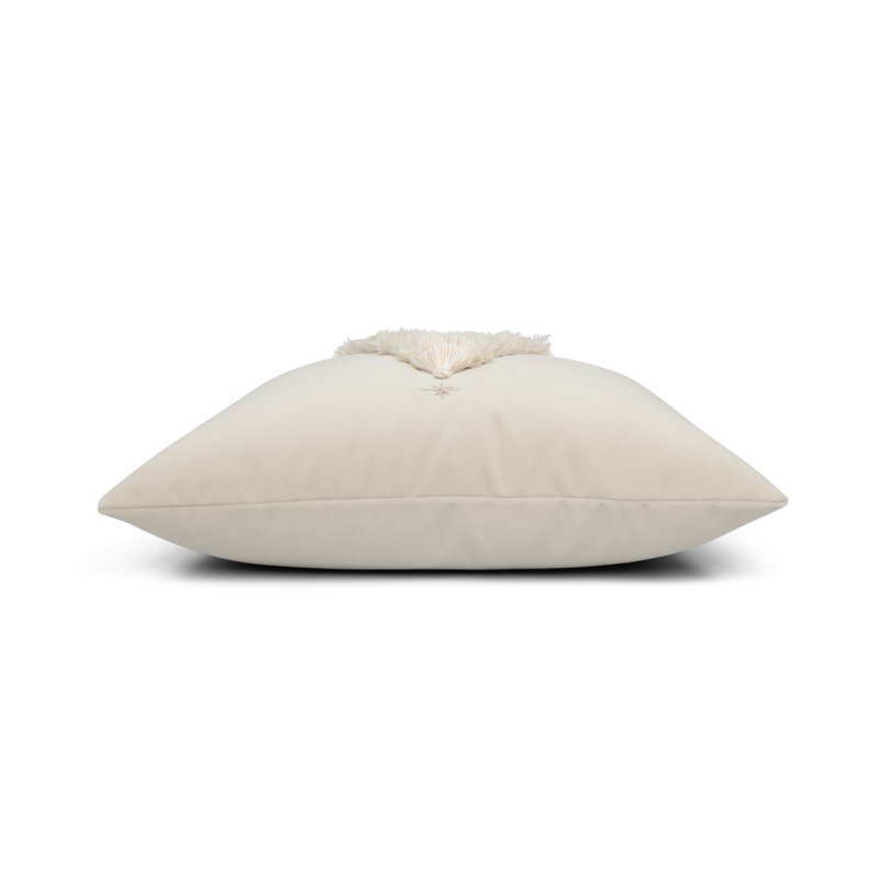 Fraser Fir Ruby Square Indoor/Outdoor Pillow Cover & Insert, Rectangle 12"H x 20"W, Ivory