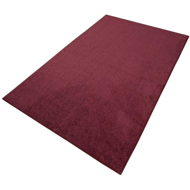Modern Plush Pet and Kids Friendly Solid Color Area Rugs, Stain & Fade Resistance, Bedroom, Playroom and Kidsroom, Event, Wedding, Perfect for Living Room, Dining Room, Cranberry Rug