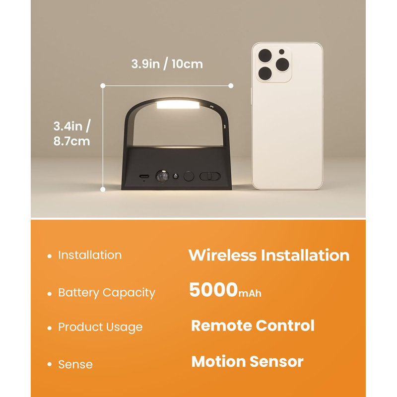 FULEN 4 Pack Motion Sensor Wall Lamp with Remote Control 3 Colours Wireless Wall Light LED Indoor Up and Down Wall Sconce 5000mAh Rechargeable Battery Powered Wall Lamps Brightness Adjustable