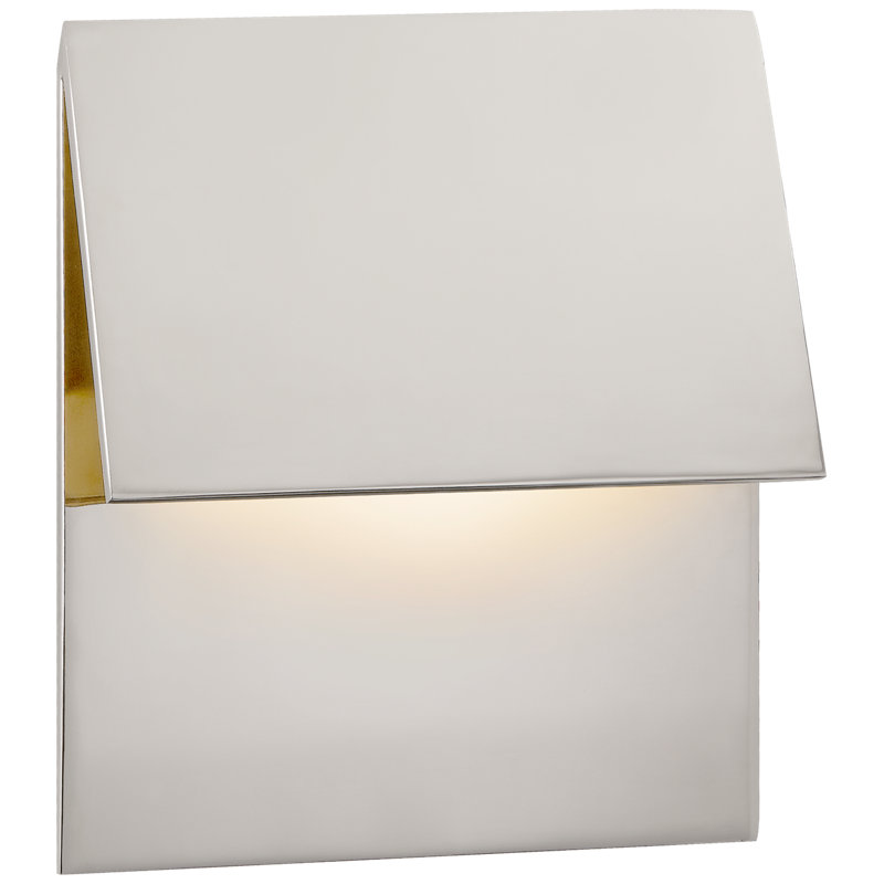 Kelly Wearstler Esker Single Fold Sconce, Polished Nickel