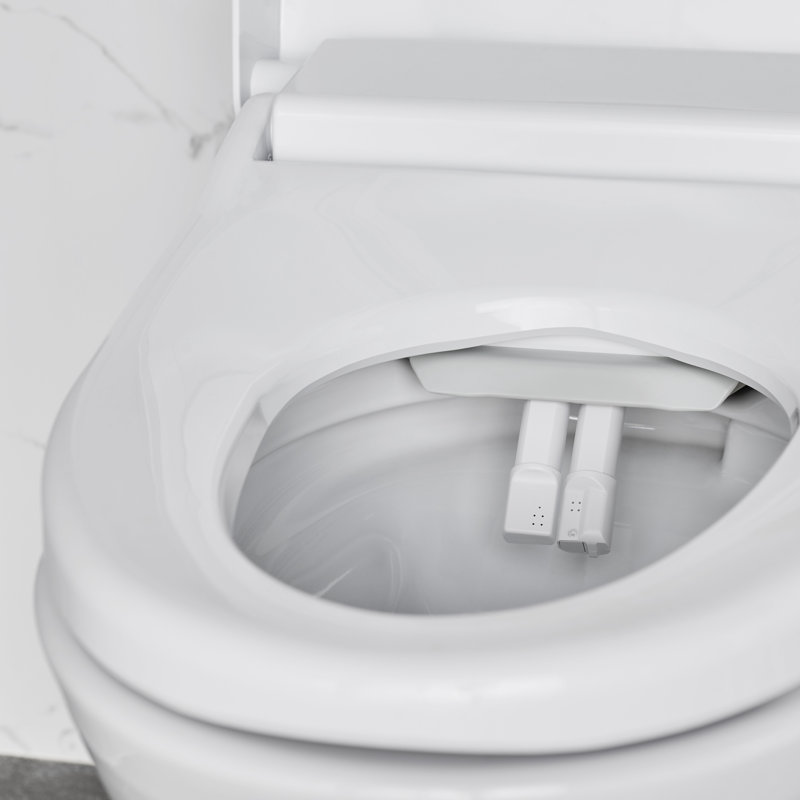 Advanced Clean White Elongated Bidet Toilet with Heated Seat
