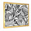 Fleurs abstraites en noir et blanc - Impression sur toile-67465118-67465116