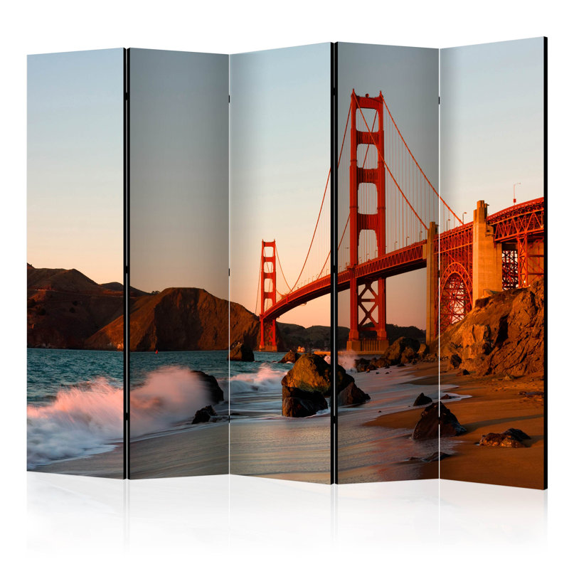 Ashmont 172cm H Folding Room Divider, 5