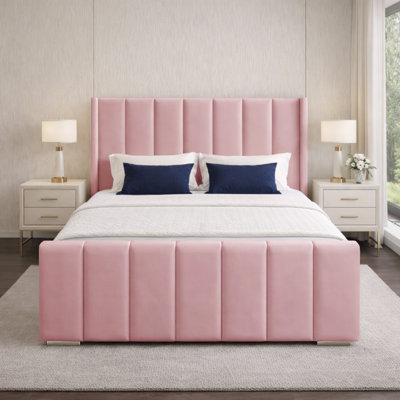 Premium Luxury Wingback Panel Bed Frame