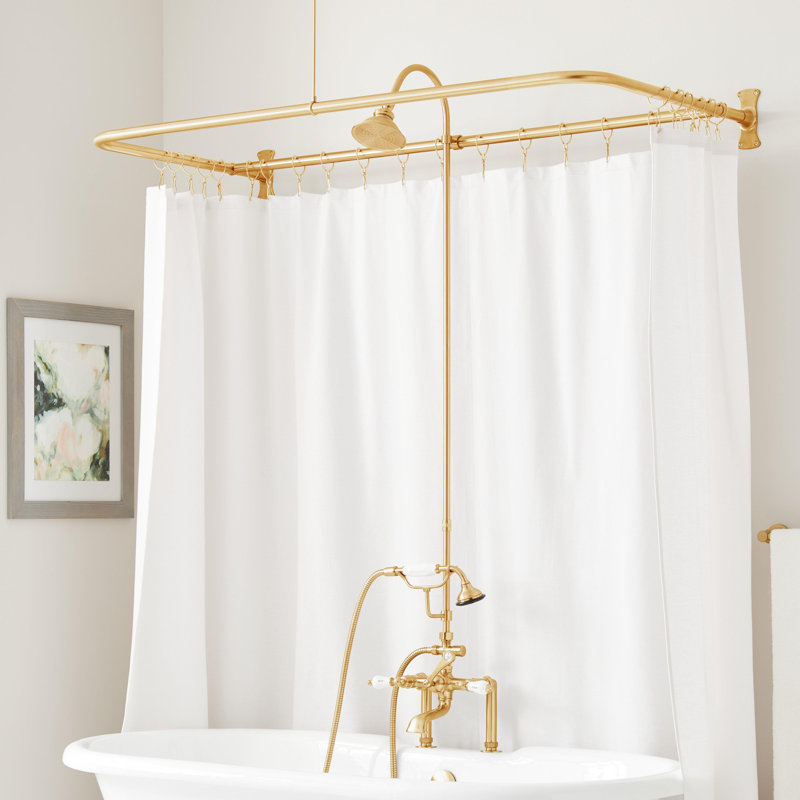 Robinet de baignoire et douche 60 ", Or brossé