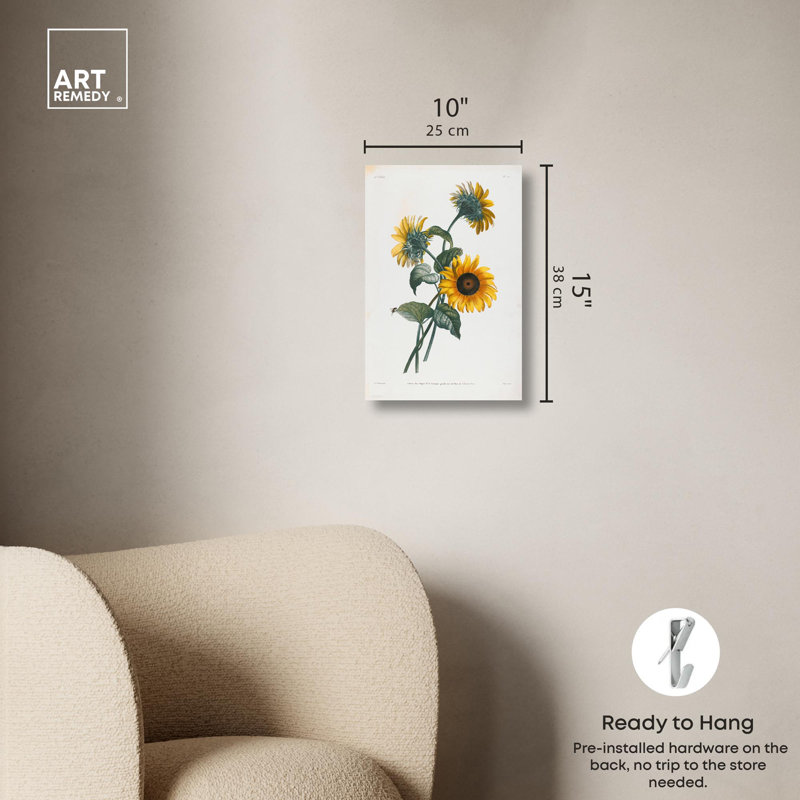 Art Remedy, impressions sur toile, tournesols, 1805, H 15 po x l 10 po, Toile tendue