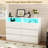 6-Drawer Double Dresser With USB Charging Station & LED Lighting - Modern Wood Storage Cabinet With Open Shelves.-944995000