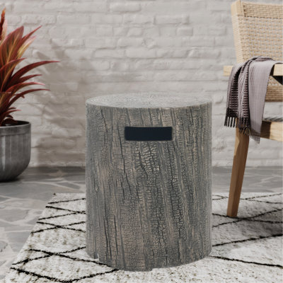 16X20 Inch Magnesium Oxide Tank Holder With Grey Shade, Round Shape, Lightweight And For Courtyard, No Assembly Required Balcony,