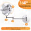 Miroir de maquillage mural rechargeable avec lumières, grossissement 1X / 10X double face, rotation à 360 ° et bras pliable pour un toilettage précis et une application de maquillage-1473582464