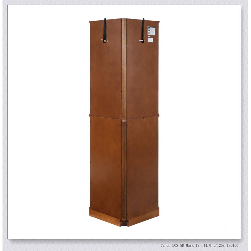6 Shelf Corner Curio Display Cabinet with Lights, Mirrors and Adjustable Shelves, Oak 