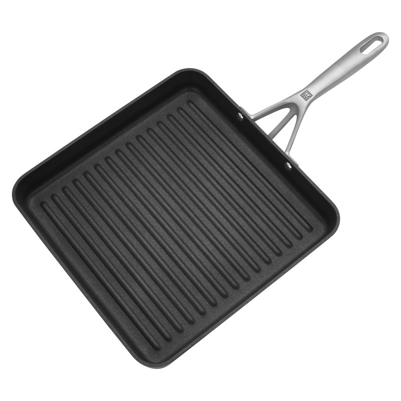 11.02 in. Non Stick Hard-Anodized Aluminum Square Grill Pan