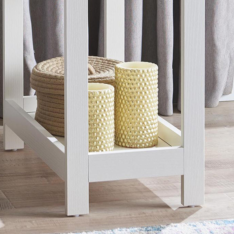 Table de bout mince en bois avec tablettes de rangement et plateau coulissant, table de chevet pour chambre à coucher, salon
