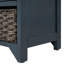 Banc de rangement avec panier amovible et 2 tiroirs, banc à chaussures entièrement assemblé avec coussin amovible (bleu marine)-554236366