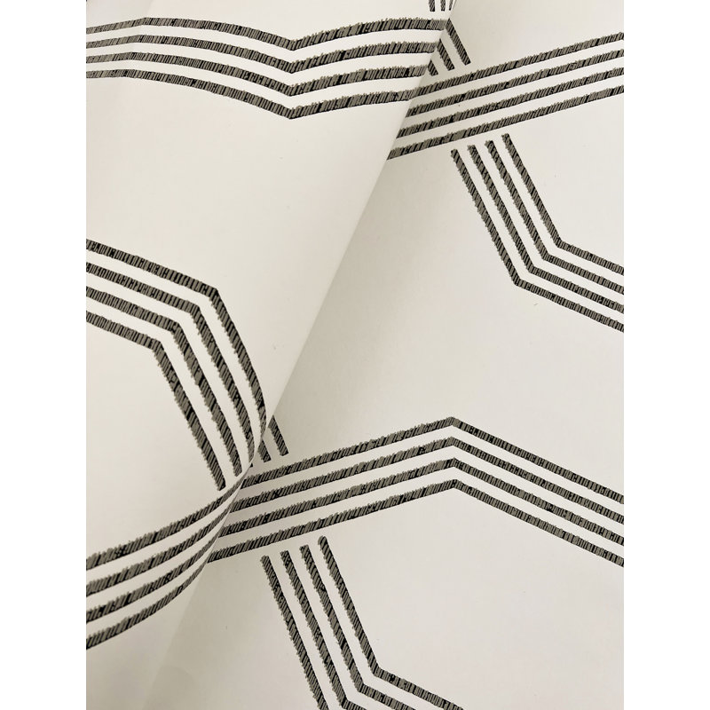 Palisade Geometric Wallpaper Double Roll, Black