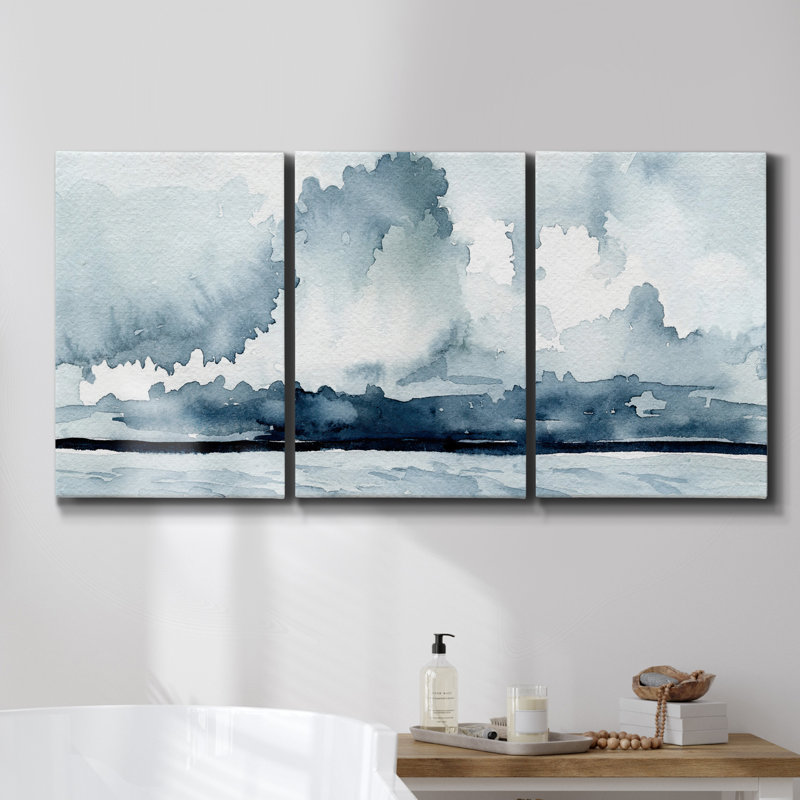 City Night II sur toile, 3 pièces, H 48 po x l 96 po x P 2 po