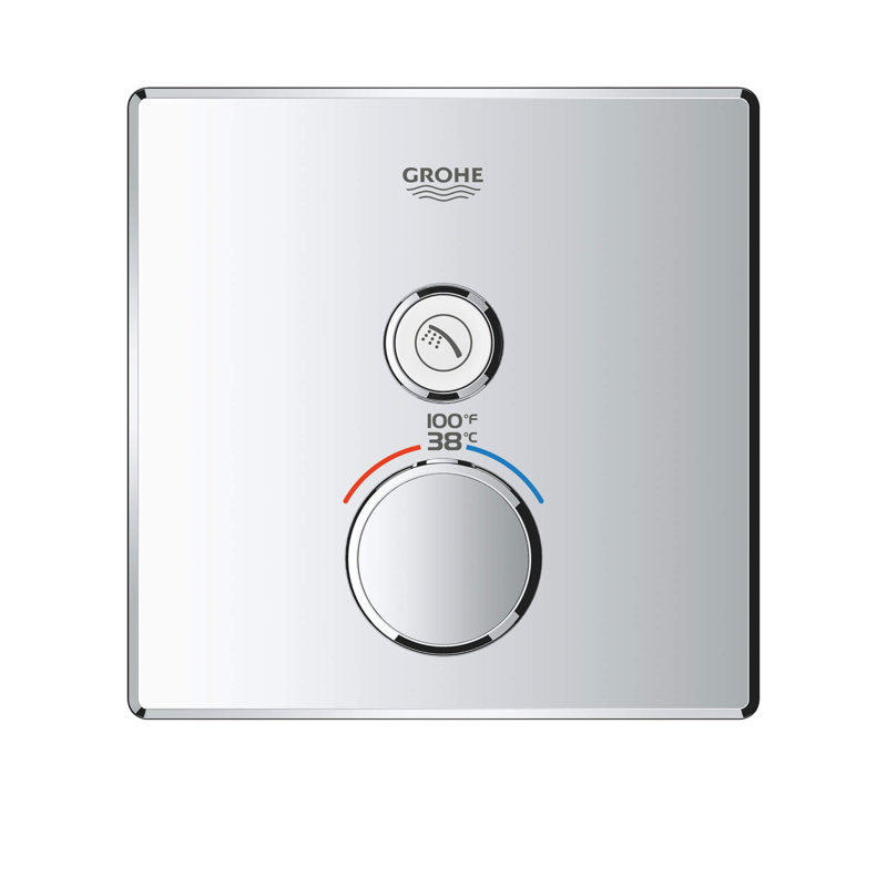 Garniture de valve thermostatique à fonction unique Grohtherm® 3,94 lb, Nickel brossé