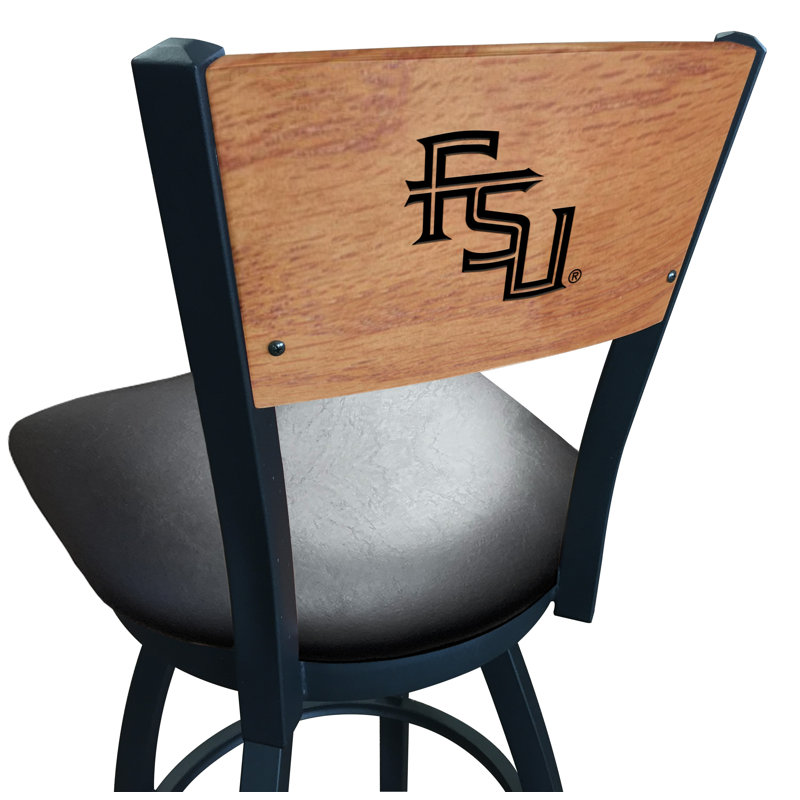 Tabouret tournant NCAA, Vinyle noir, Seminoles de l'État de Floride, Tabouret de comptoir (siège d'une hauteur de 25 p