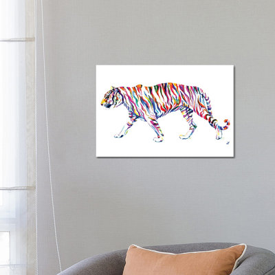Walking Tiger - Wrapped Canvas Print