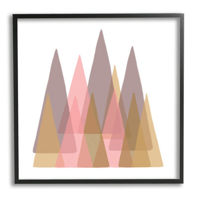Art pour enfants, arbres géométriques abstraits, forêt