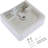 Modern Wall-Mounted Rectangular Ceramic Bathroom Sink With High-Gloss Finish And Overflow Hole
