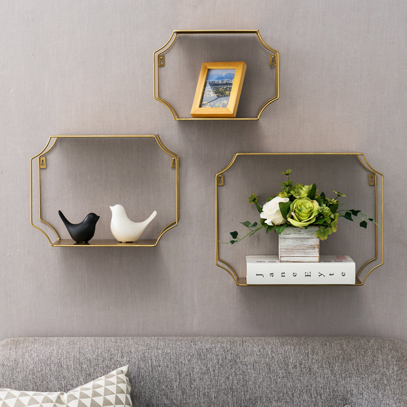 Adoraim 3 Piece Metal Floating Shelf