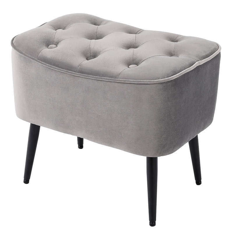 Repose-pieds standard capitonné en velours de 13 po de largeur