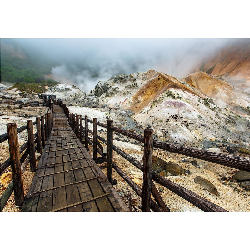 Jigokudani Hell Valley in Japan Wall Mural, 66" L x 96" W