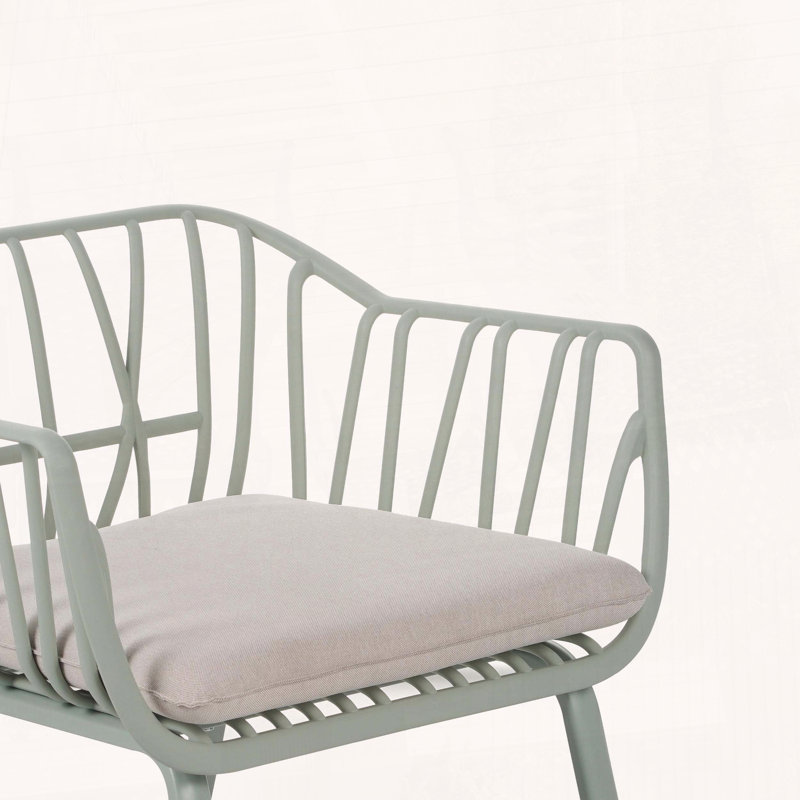 Fauteuil club Huron, Beige / vert clair