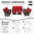 7 - Person Wicker Patio Furniture Set with Swivel Chairs, All-Weather Outdoor Rattan Sofa Conversation Set with Cushions for Garden, Backyard & Porch-971321543