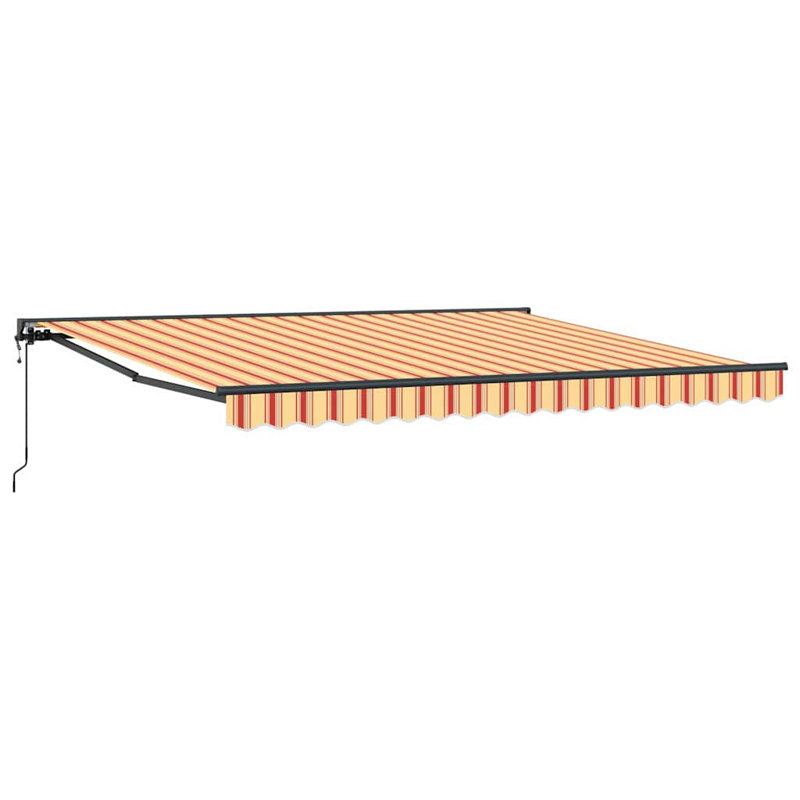 Retractable Awning, 400 cm W x 350 cm D, Orange/Brown/Anthracite
