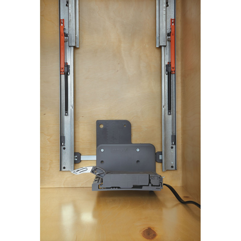 Simple blanc 50 pintes Poubelle en tandem escamotable avec fermeture en douceur et Servo-DRIVE pour armoires de 15 po, 12.5