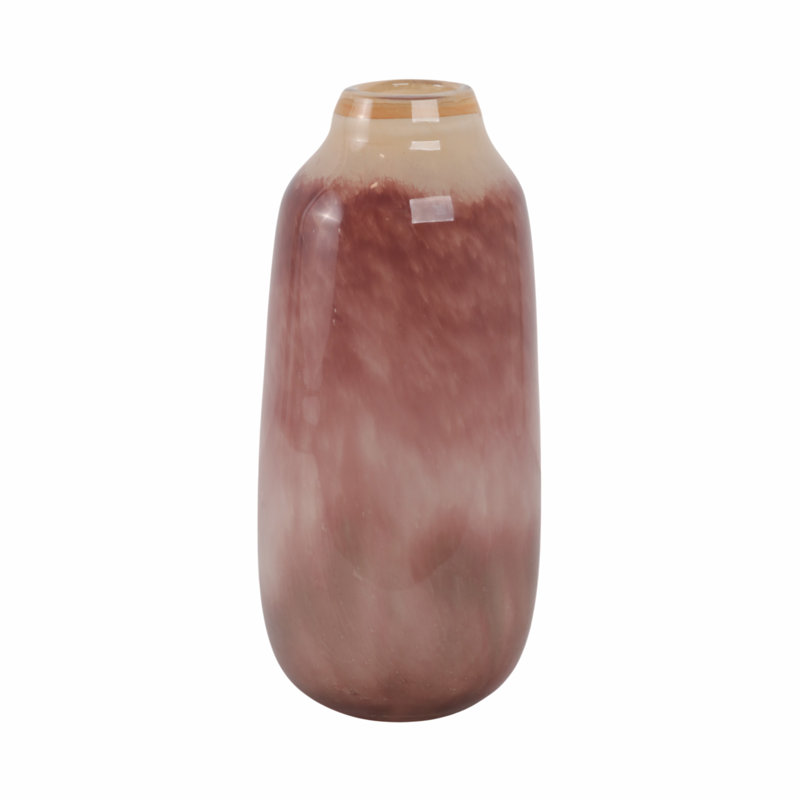 Kano Handmade Glass Table Vase, 15" H x 6" W x 6" D