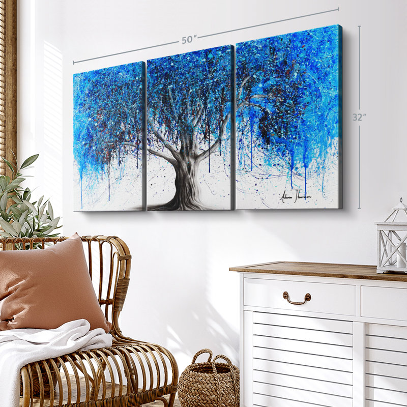 " Blue Moonlight Tree ", 32" H x 50" W x 1.25" D