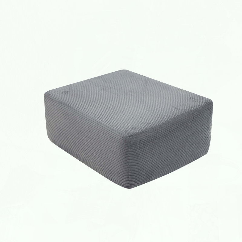Repose-pieds modulaire sans assemblage et velours côtelé moelleux