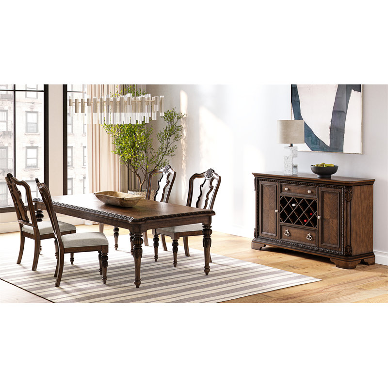 Buffet en acajou traditionnel, armoire