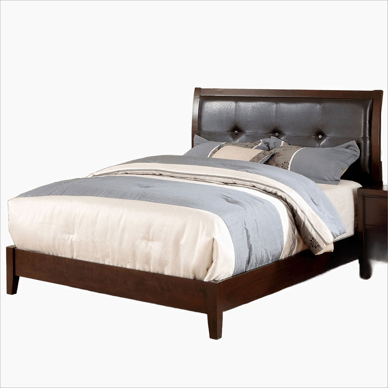 Tête de lit contemporaine capitonnée brun