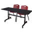 Table gigogne d'appoint Nevjana, 2 chaises empilables-32962089-32962091-32962098