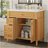 36" Bathroom Vanity With Sink, Wood Vanity Cabinet With Flip-Out Drawer, 3 Drawers, 2 Soft-Close Doors,  Wood & MDF, Elegant Rubber Wood Handles