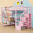 Loft Bed With Stairs, Wardrobe, L-Shaped Desk, LED Lights, Charging Station And Storage Shelves-1948397340