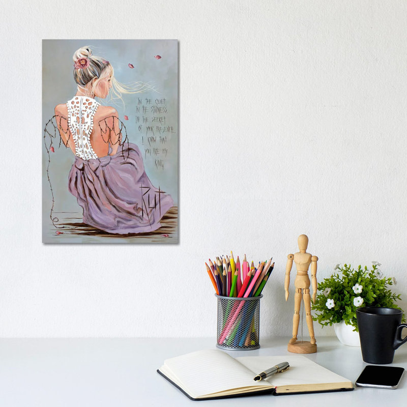 In the Quiet by Ruth's Angels - Wrapped Canvas Painting, 20.32 cm H x 30.48 cm W